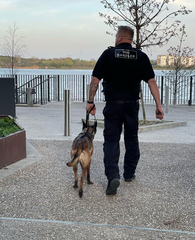 Dog Handler with dog